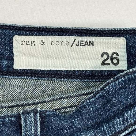 Rag and Bone Ankle Skinny Jeans Womens Size 26 Dark Blue High Rise - Picture 3 of 11